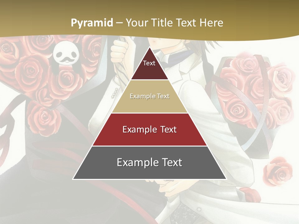 A Man And A Woman Holding Roses In Their Hands PowerPoint Template