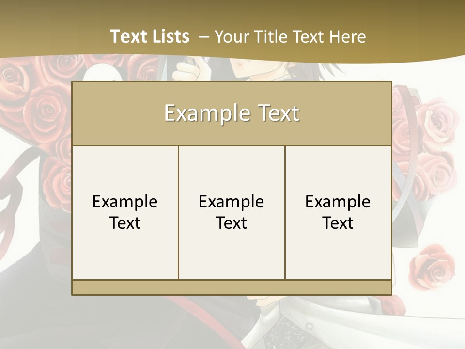 A Man And A Woman Holding Roses In Their Hands PowerPoint Template