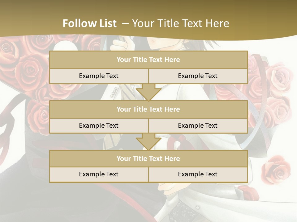 A Man And A Woman Holding Roses In Their Hands PowerPoint Template