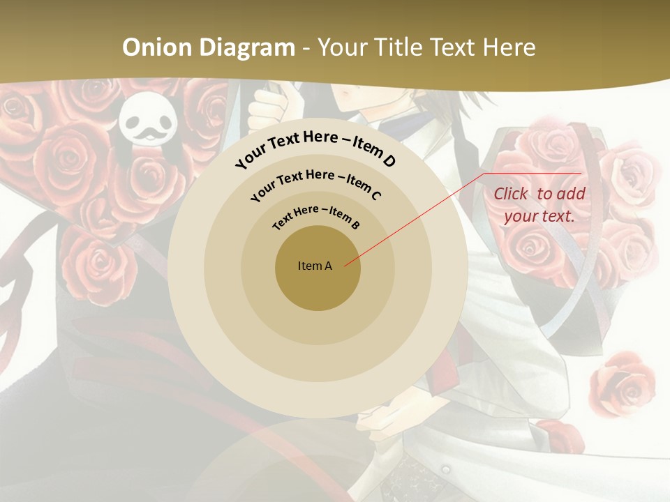 A Man And A Woman Holding Roses In Their Hands PowerPoint Template