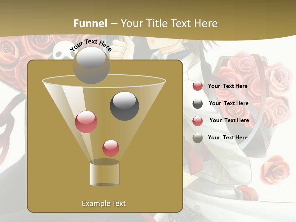 A Man And A Woman Holding Roses In Their Hands PowerPoint Template