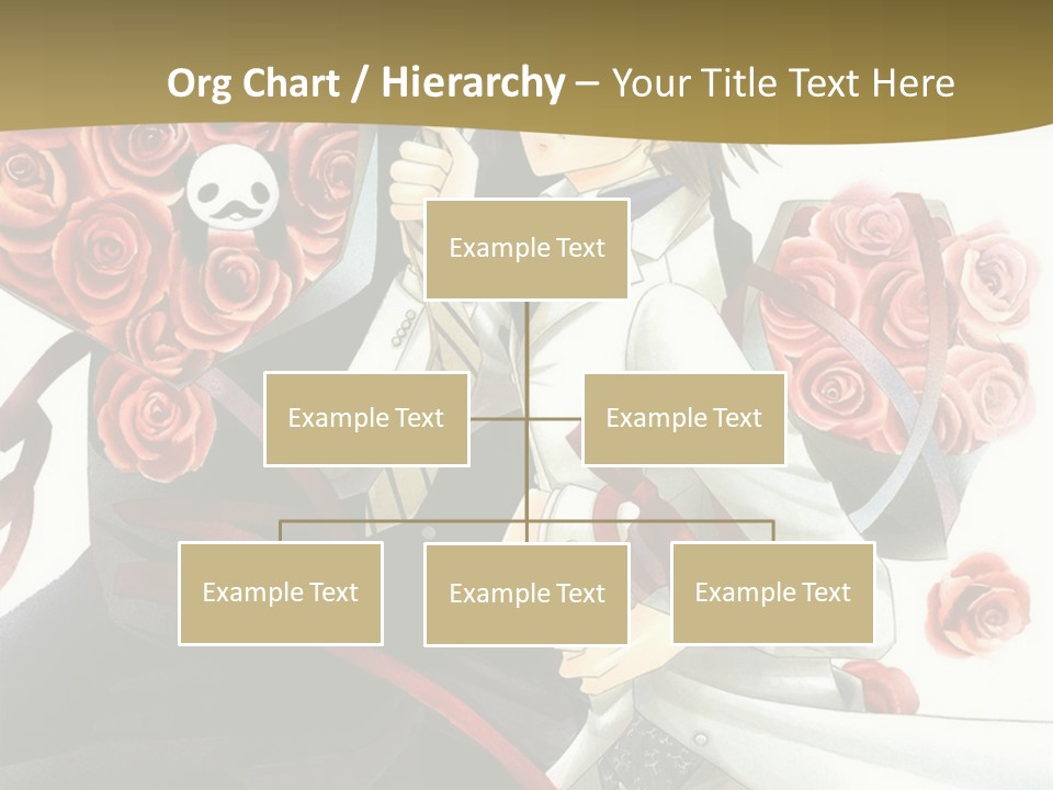 A Man And A Woman Holding Roses In Their Hands PowerPoint Template