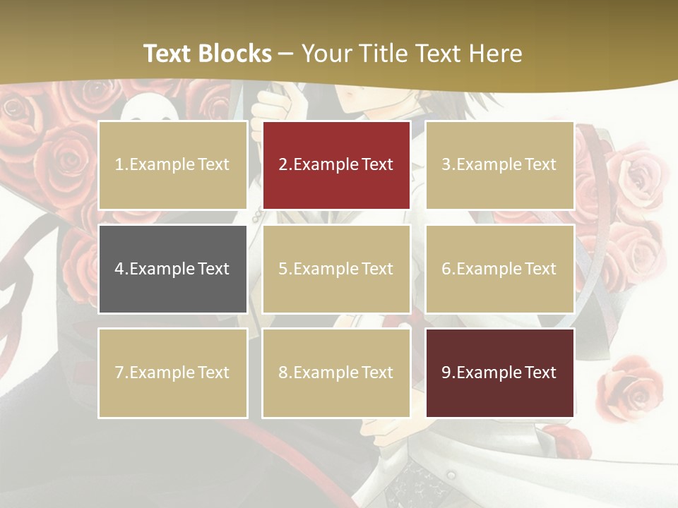 A Man And A Woman Holding Roses In Their Hands PowerPoint Template