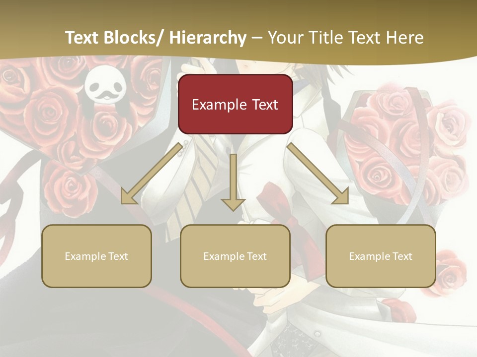 A Man And A Woman Holding Roses In Their Hands PowerPoint Template