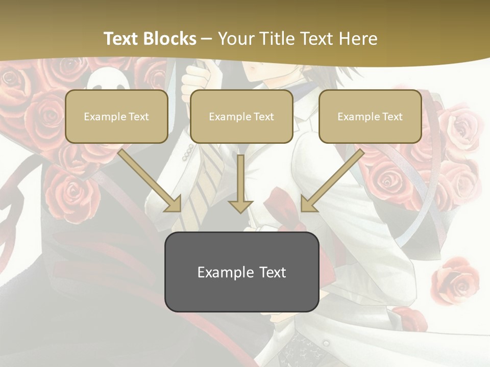 A Man And A Woman Holding Roses In Their Hands PowerPoint Template