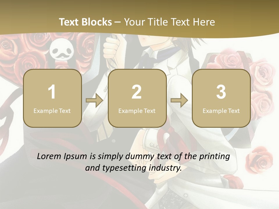 A Man And A Woman Holding Roses In Their Hands PowerPoint Template