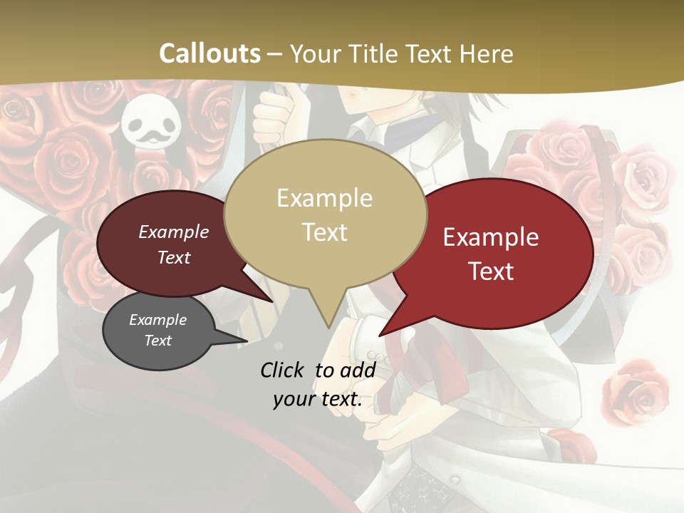 A Man And A Woman Holding Roses In Their Hands PowerPoint Template