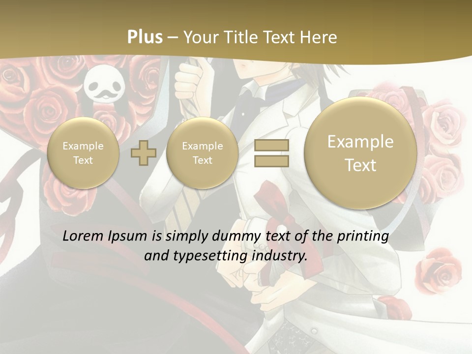 A Man And A Woman Holding Roses In Their Hands PowerPoint Template