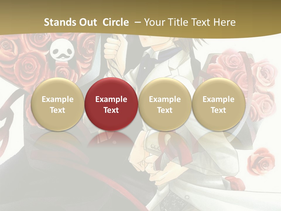 A Man And A Woman Holding Roses In Their Hands PowerPoint Template