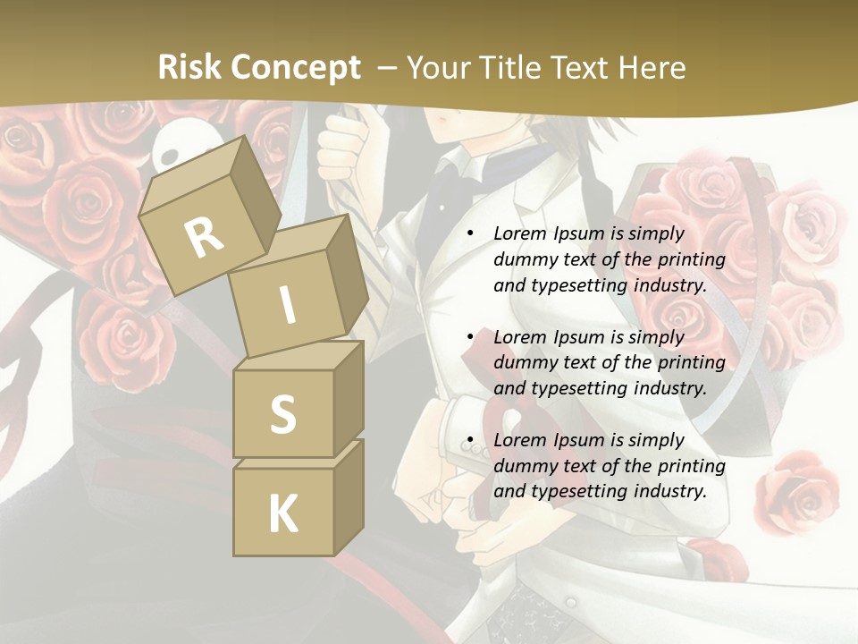 A Man And A Woman Holding Roses In Their Hands PowerPoint Template