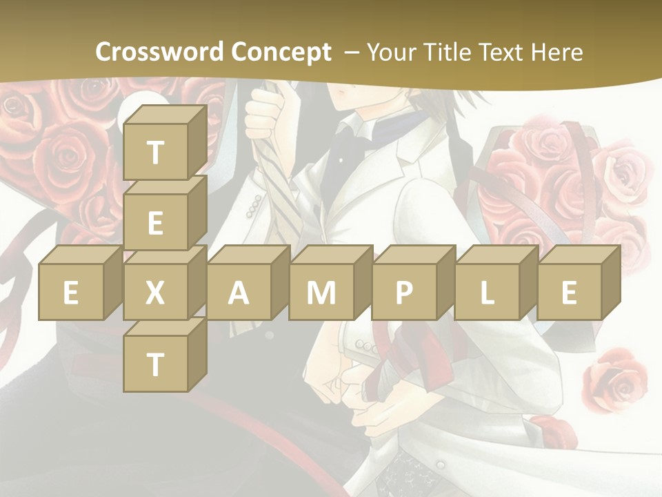 A Man And A Woman Holding Roses In Their Hands PowerPoint Template