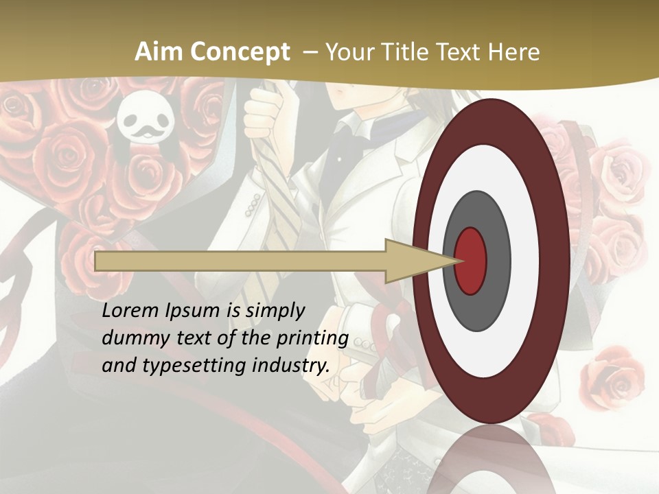 A Man And A Woman Holding Roses In Their Hands PowerPoint Template