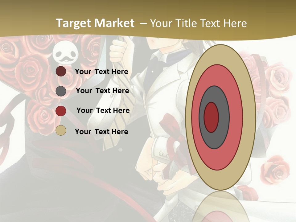 A Man And A Woman Holding Roses In Their Hands PowerPoint Template