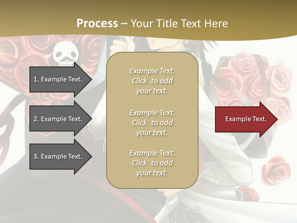 A Man And A Woman Holding Roses In Their Hands PowerPoint Template