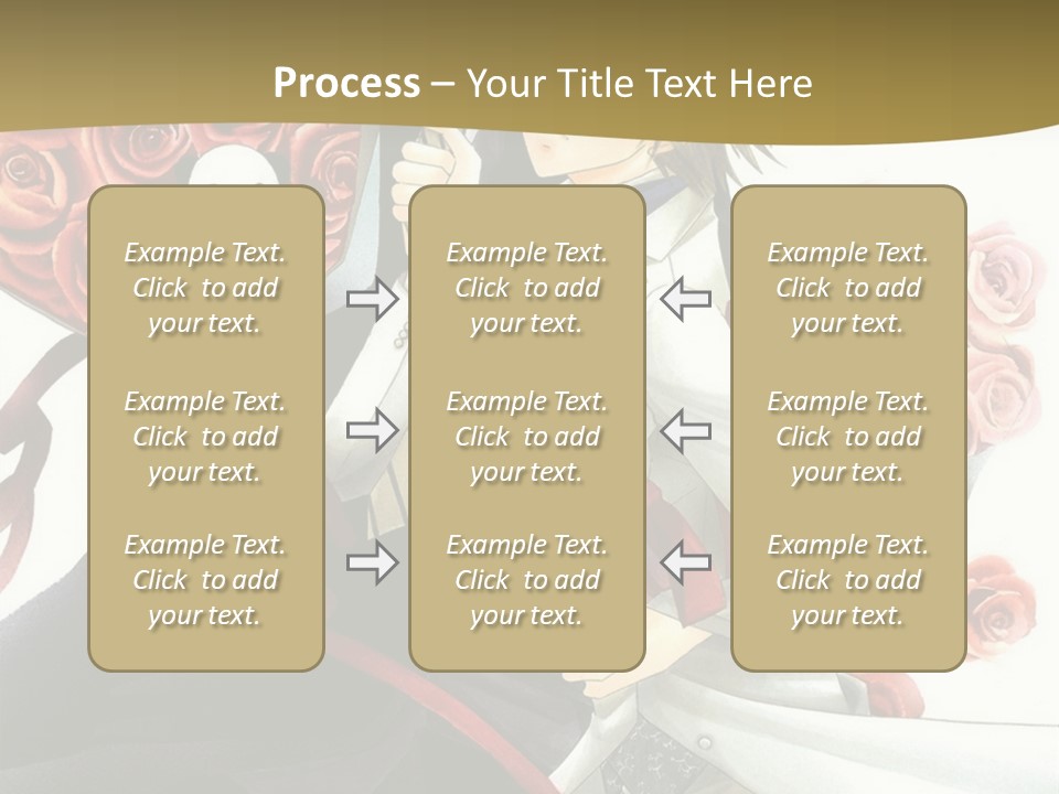 A Man And A Woman Holding Roses In Their Hands PowerPoint Template