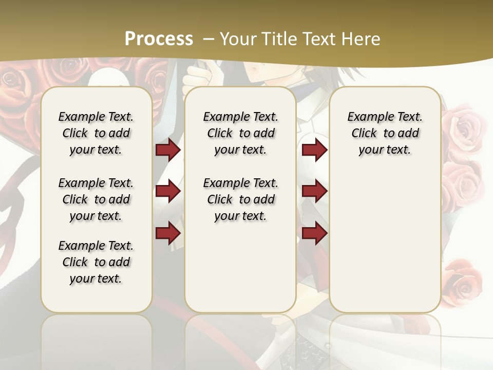 A Man And A Woman Holding Roses In Their Hands PowerPoint Template