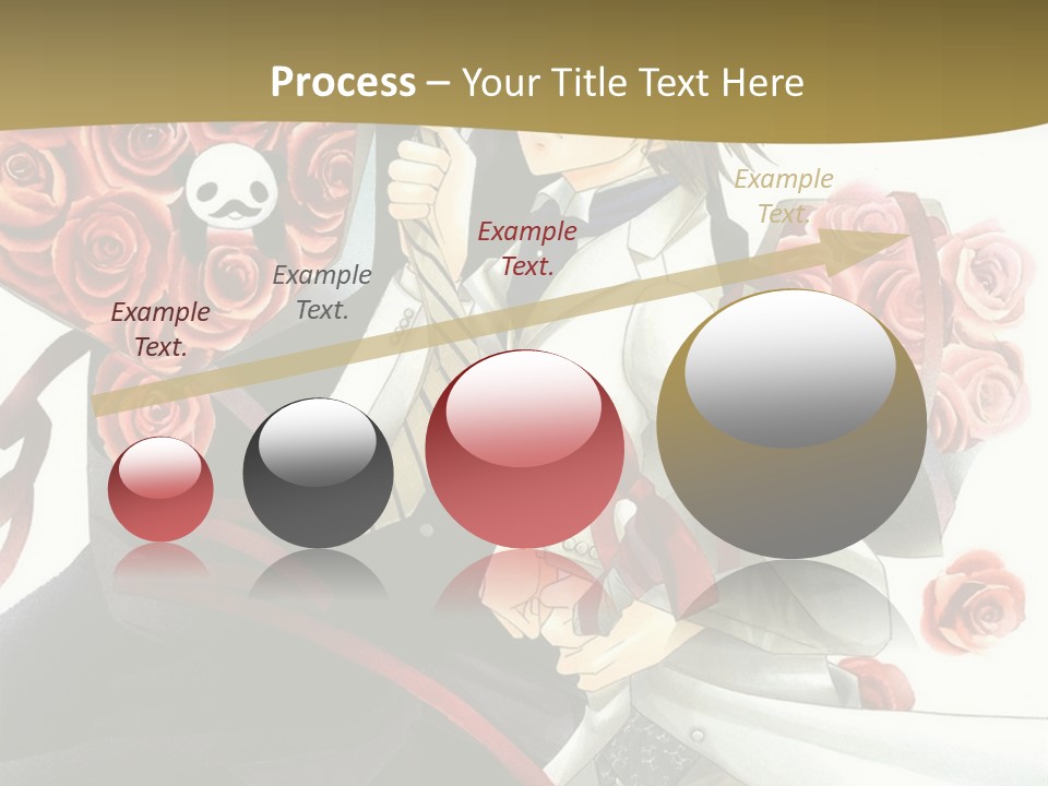 A Man And A Woman Holding Roses In Their Hands PowerPoint Template