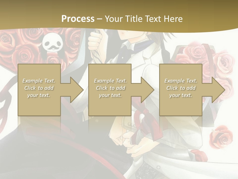 A Man And A Woman Holding Roses In Their Hands PowerPoint Template