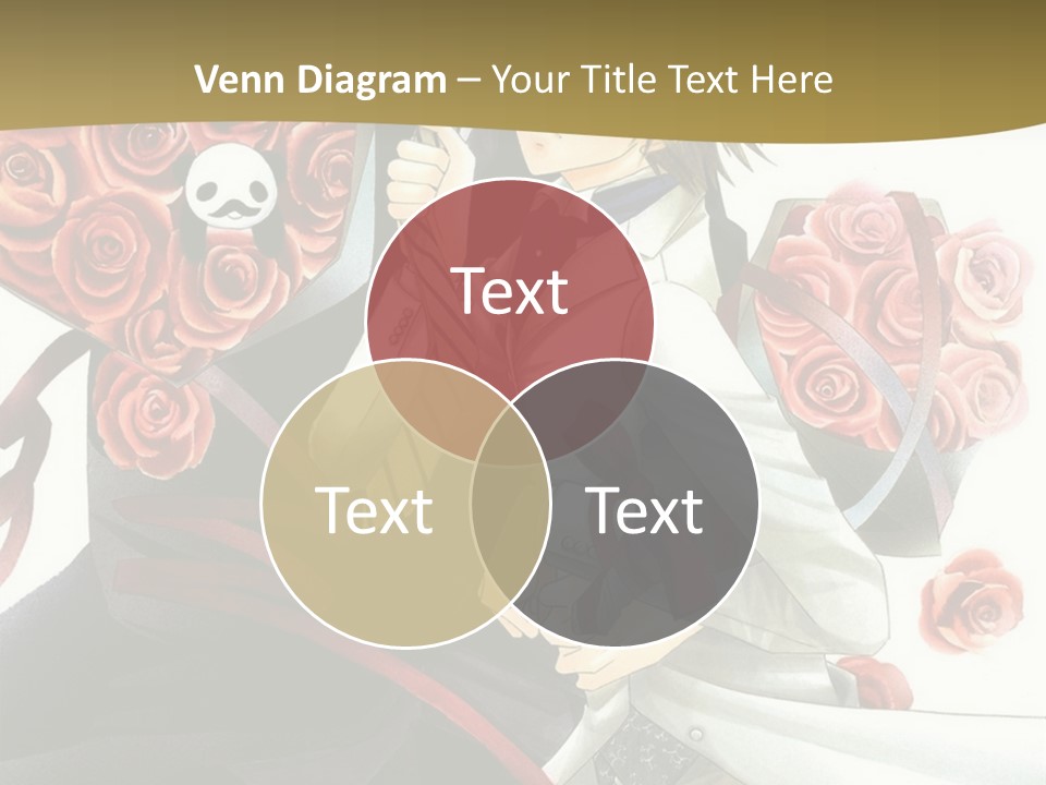 A Man And A Woman Holding Roses In Their Hands PowerPoint Template