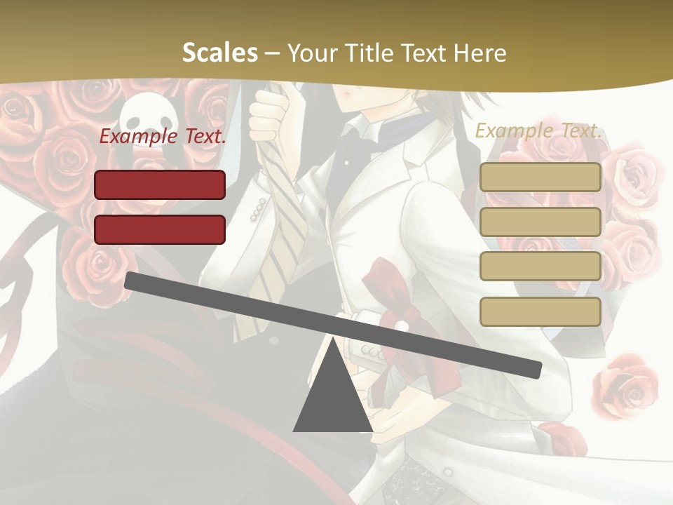 A Man And A Woman Holding Roses In Their Hands PowerPoint Template