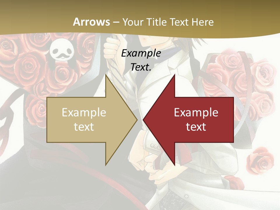 A Man And A Woman Holding Roses In Their Hands PowerPoint Template