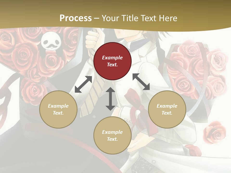 A Man And A Woman Holding Roses In Their Hands PowerPoint Template