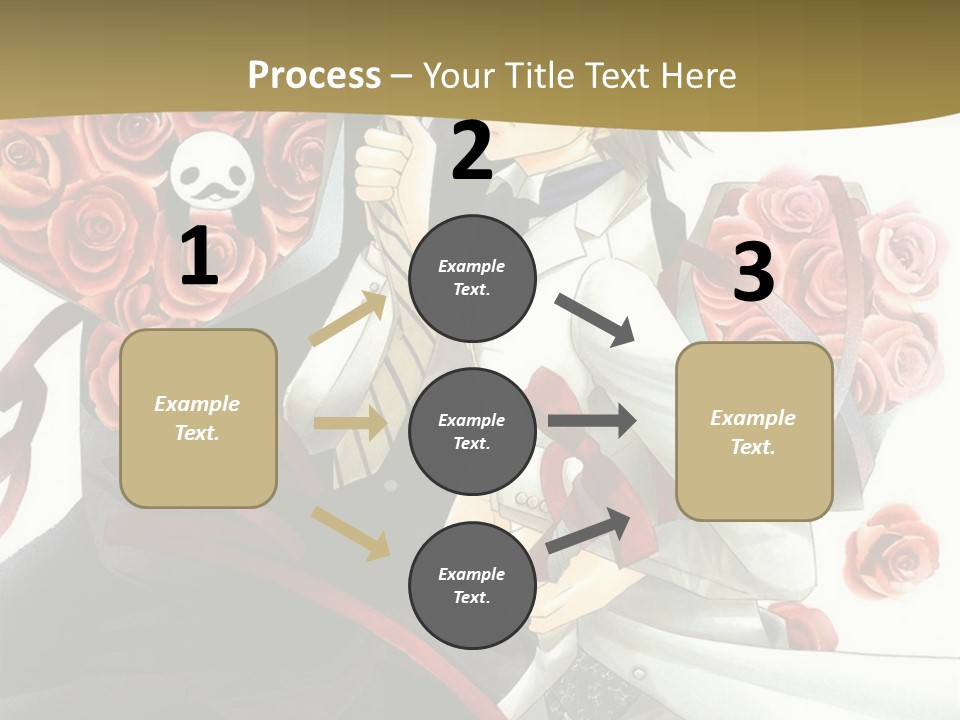 A Man And A Woman Holding Roses In Their Hands PowerPoint Template