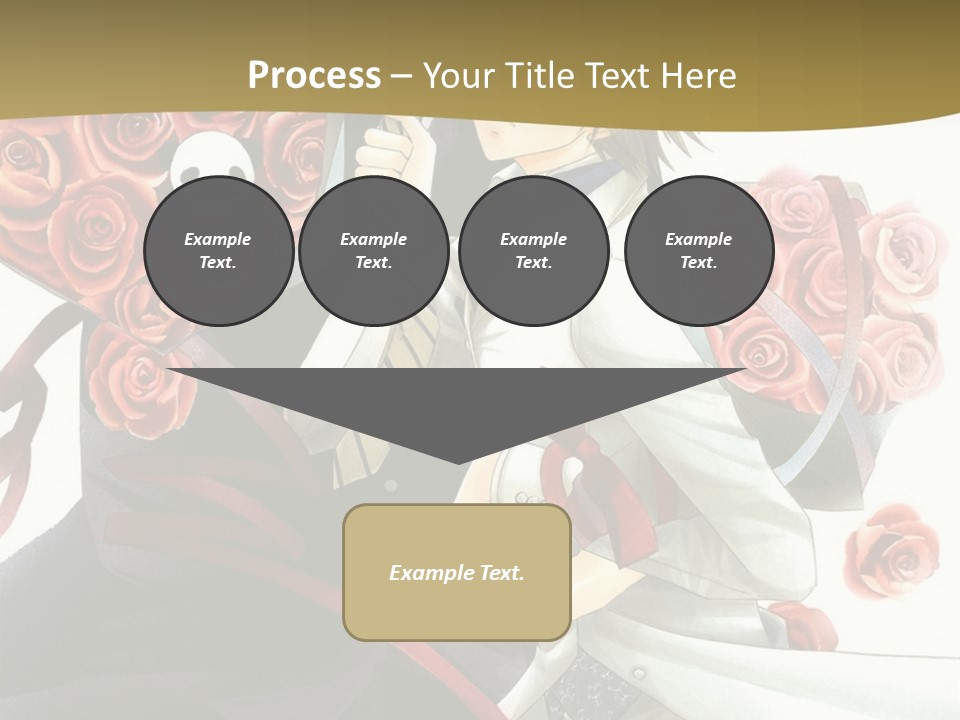 A Man And A Woman Holding Roses In Their Hands PowerPoint Template