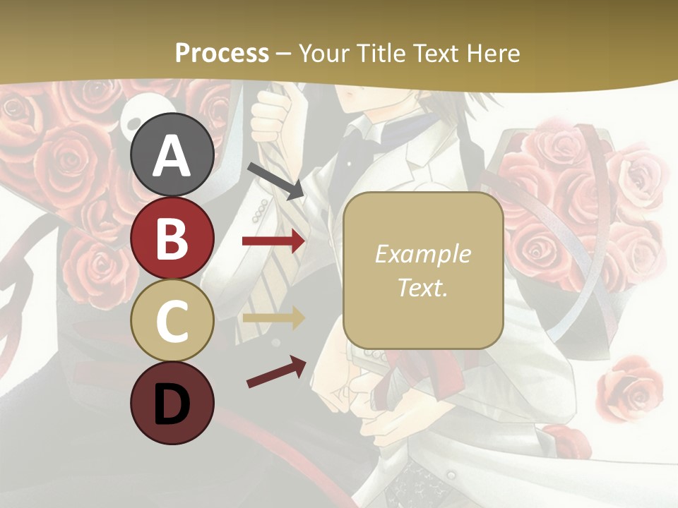 A Man And A Woman Holding Roses In Their Hands PowerPoint Template