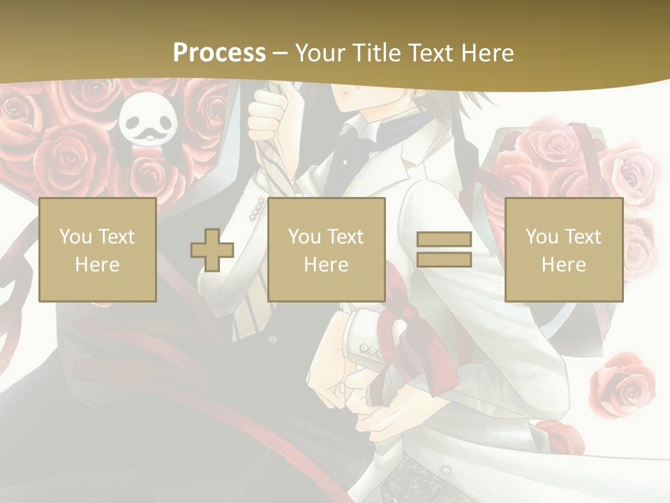 A Man And A Woman Holding Roses In Their Hands PowerPoint Template