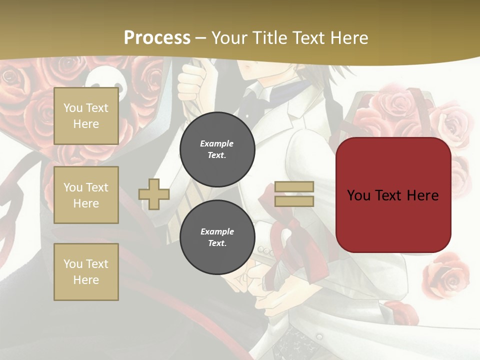 A Man And A Woman Holding Roses In Their Hands PowerPoint Template