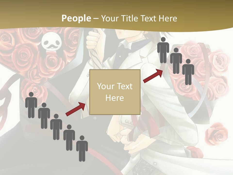 A Man And A Woman Holding Roses In Their Hands PowerPoint Template