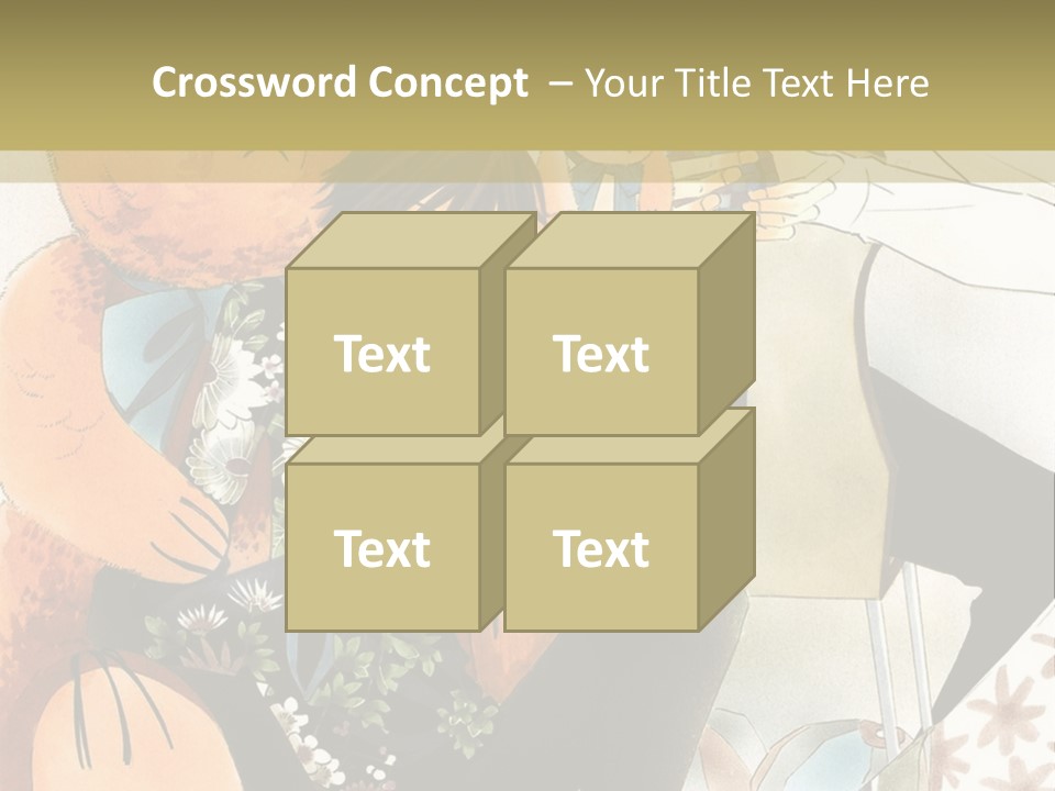 A Couple Of People That Are Holding A Teddy Bear PowerPoint Template
