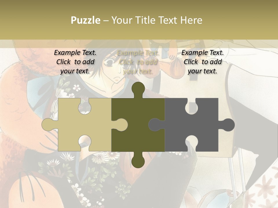 A Couple Of People That Are Holding A Teddy Bear PowerPoint Template