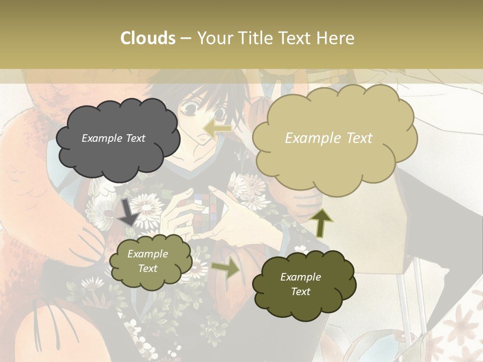 A Couple Of People That Are Holding A Teddy Bear PowerPoint Template