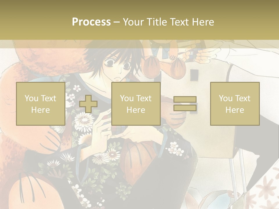 A Couple Of People That Are Holding A Teddy Bear PowerPoint Template