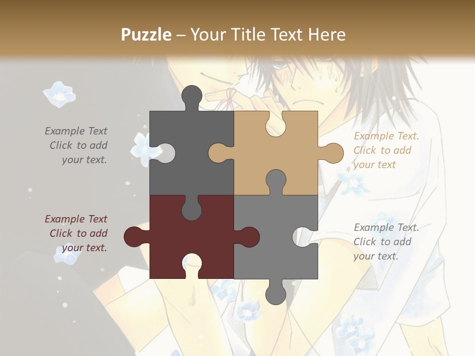 A Couple Of People Sitting Next To Each Other PowerPoint Template