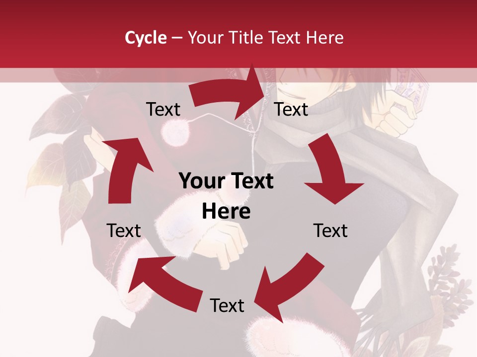 A Couple Of Anime Characters With A Red Background PowerPoint Template