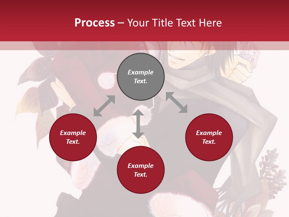 A Couple Of Anime Characters With A Red Background PowerPoint Template