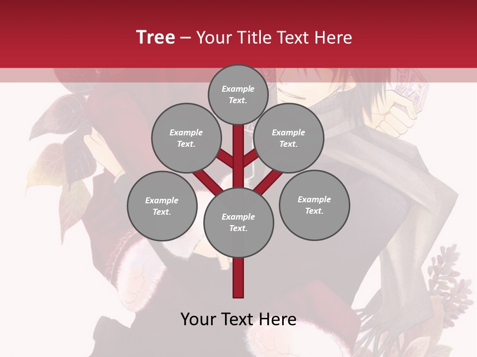 A Couple Of Anime Characters With A Red Background PowerPoint Template