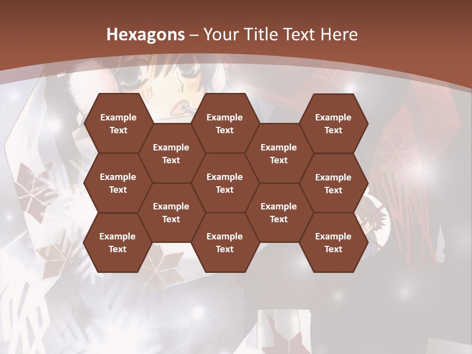 A Couple Of Anime Characters Hugging In Front Of Snow PowerPoint Template