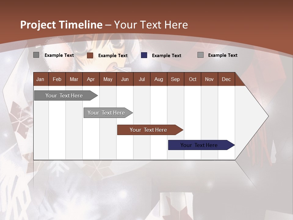 A Couple Of Anime Characters Hugging In Front Of Snow PowerPoint Template