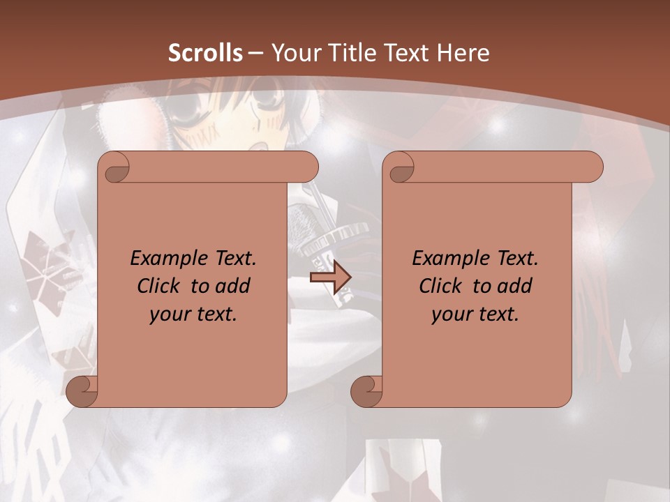 A Couple Of Anime Characters Hugging In Front Of Snow PowerPoint Template