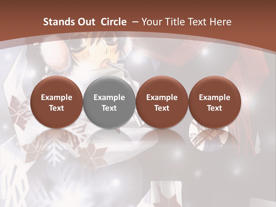 A Couple Of Anime Characters Hugging In Front Of Snow PowerPoint Template