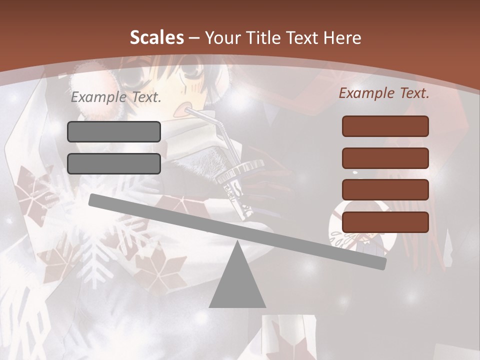 A Couple Of Anime Characters Hugging In Front Of Snow PowerPoint Template