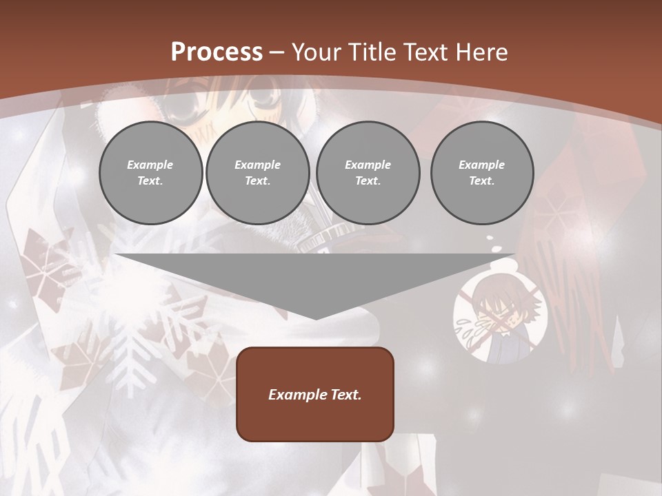 A Couple Of Anime Characters Hugging In Front Of Snow PowerPoint Template