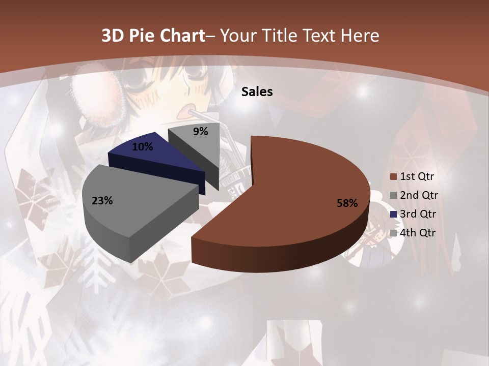 A Couple Of Anime Characters Hugging In Front Of Snow PowerPoint Template