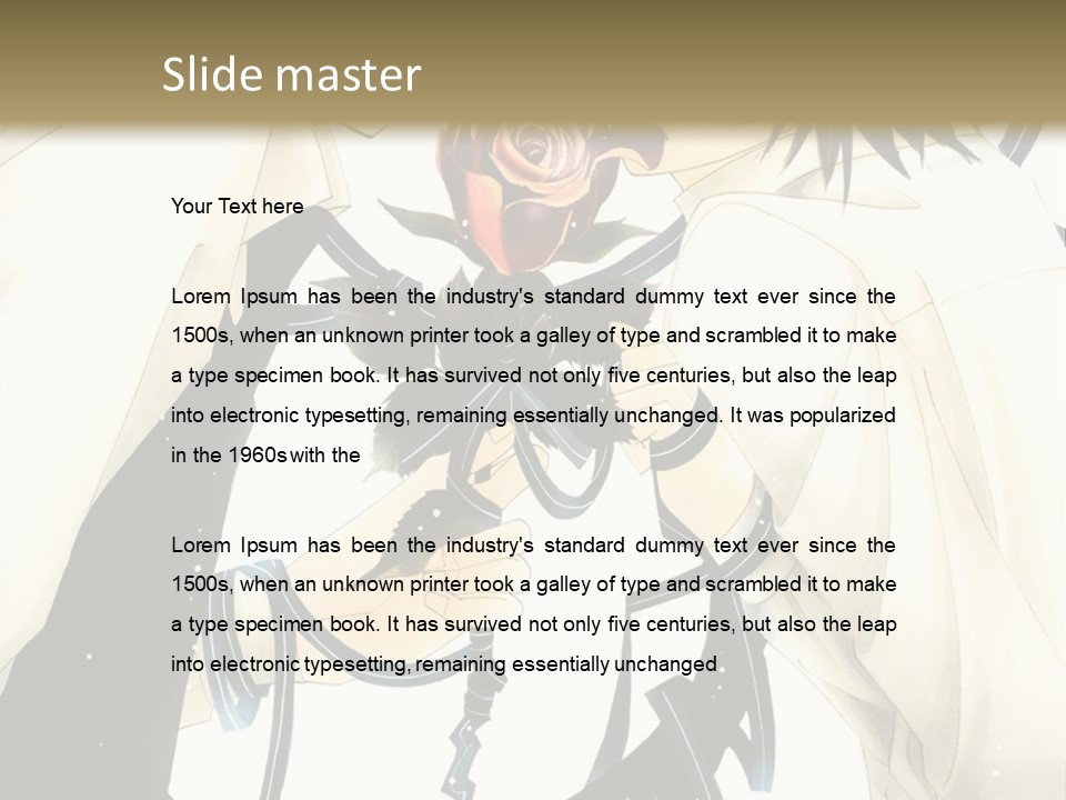 A Couple Of People With A Rose In Their Hand PowerPoint Template