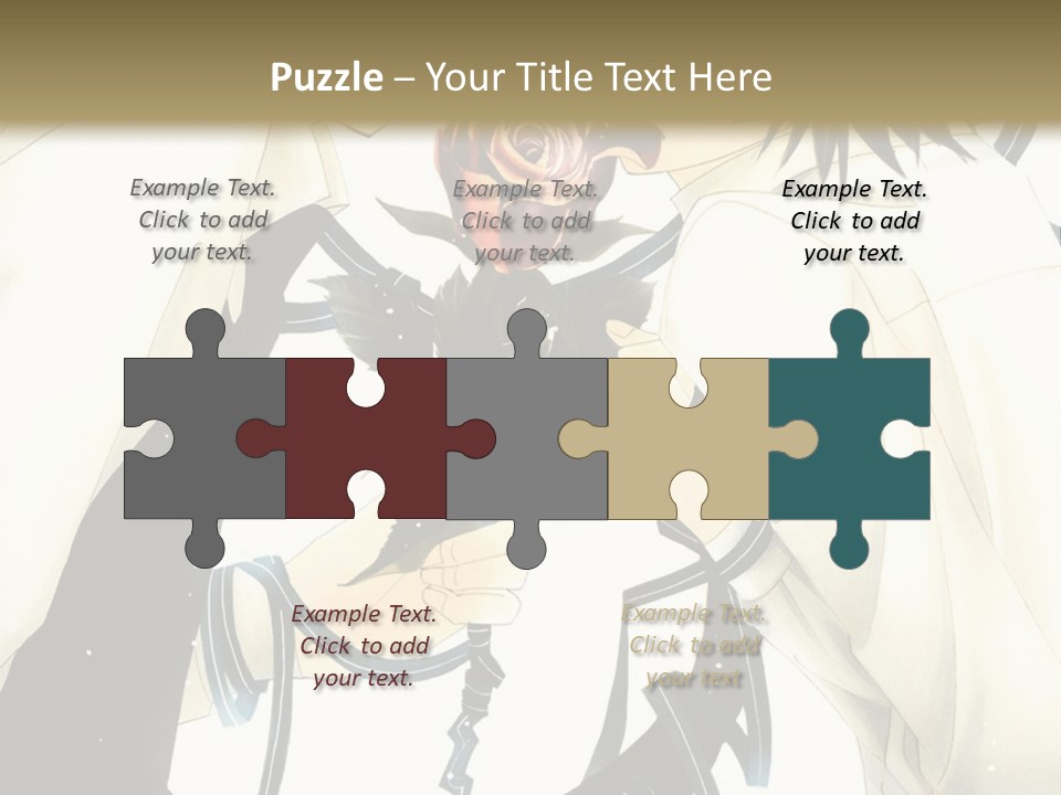 A Couple Of People With A Rose In Their Hand PowerPoint Template