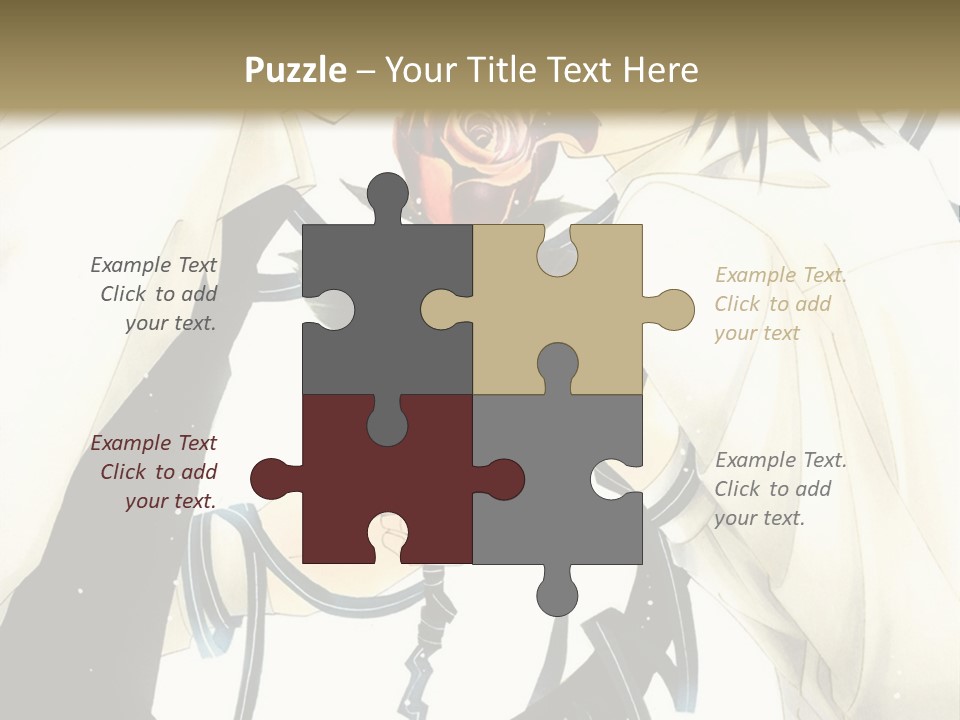 A Couple Of People With A Rose In Their Hand PowerPoint Template